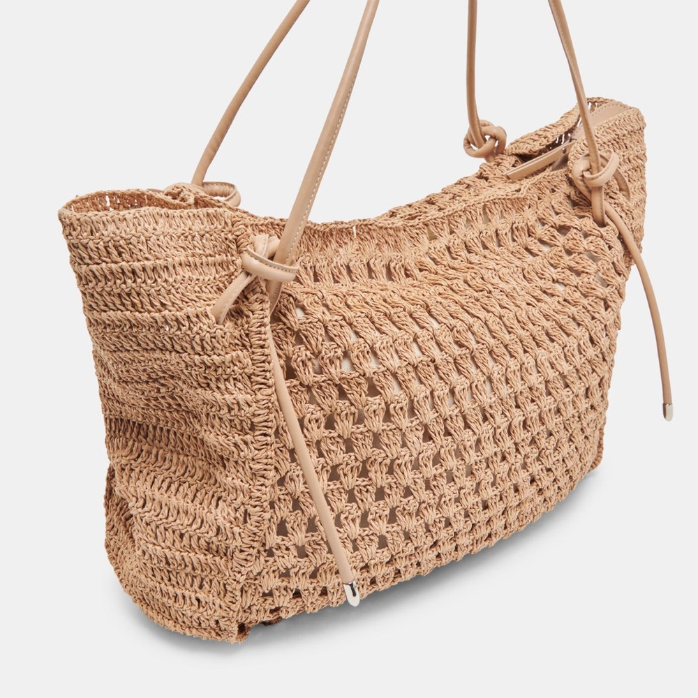 NWT Dolce Vita Ravello Tote Natural Raffia Tote Bag - Picture 2 of 14